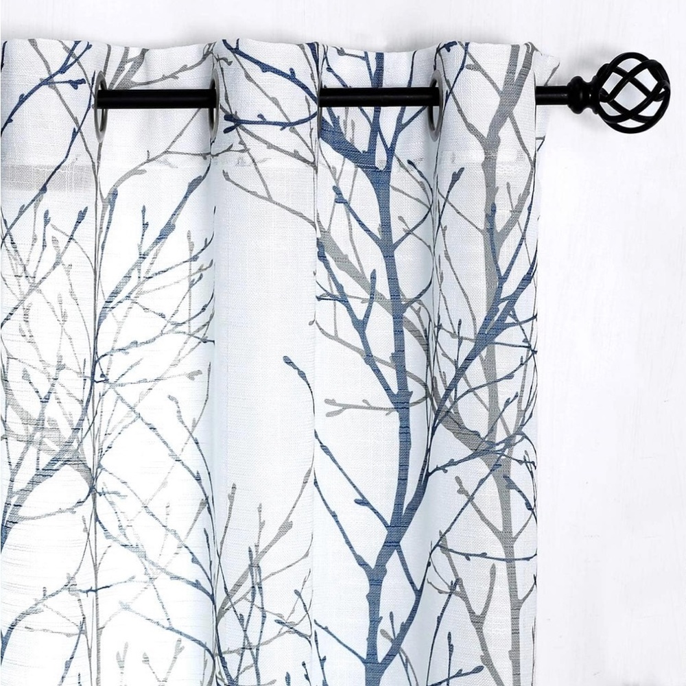 Curtains | FMFUNCTEX White Semi-Sheer Curtains 96-inches Long
